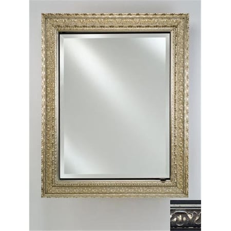Afina Corporation Afina Corporation SD2430RVALSV 24 in.x 30 in.Recessed Single Door Cabinet - Valencia Silver SD2430RVALSV